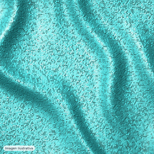 Paillette pedrería color turquesa — 100% poliéster