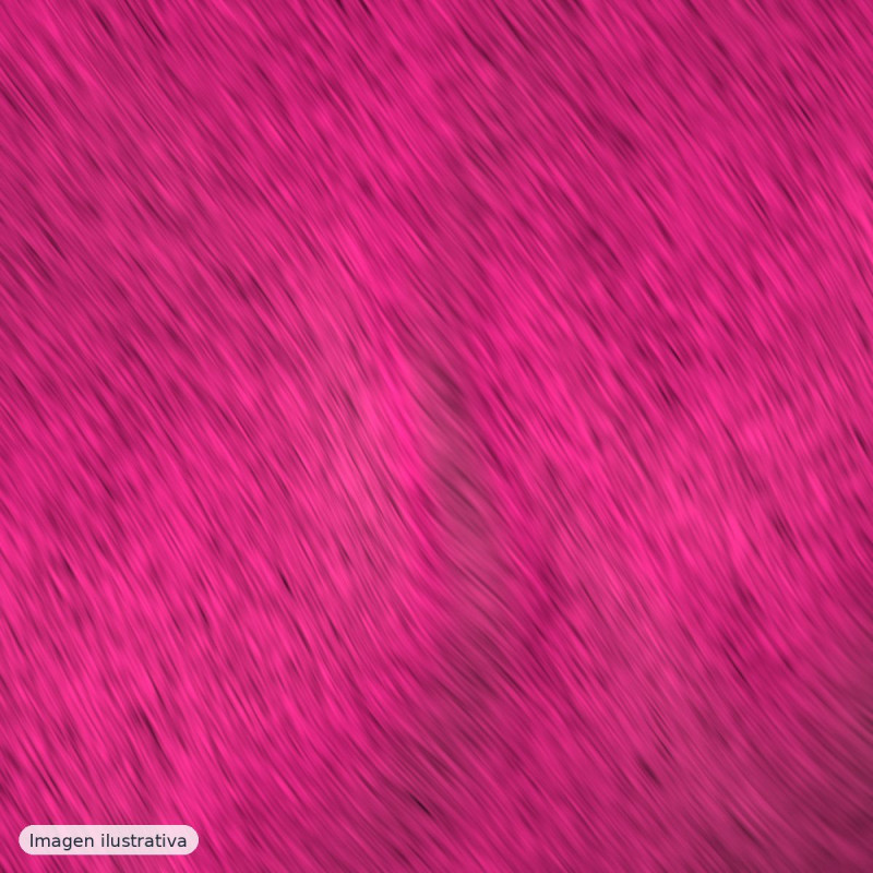 Pelo largo efecto zorro Zafira fucsia y negro — 100% poliéster
