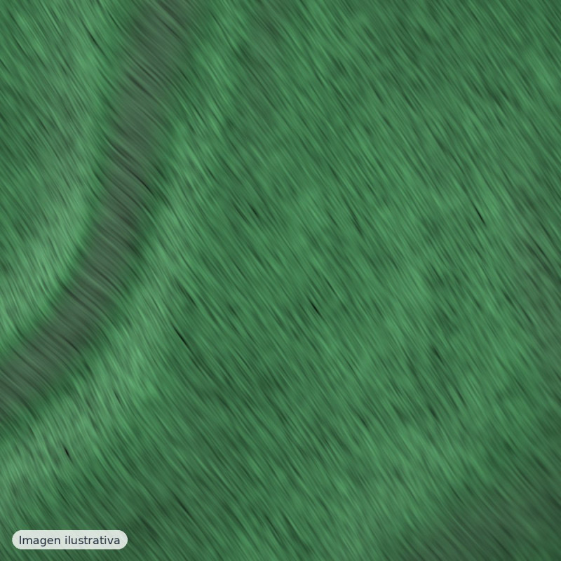 Pelo largo efecto zorro Zafira verde y negro — 100% poliéster