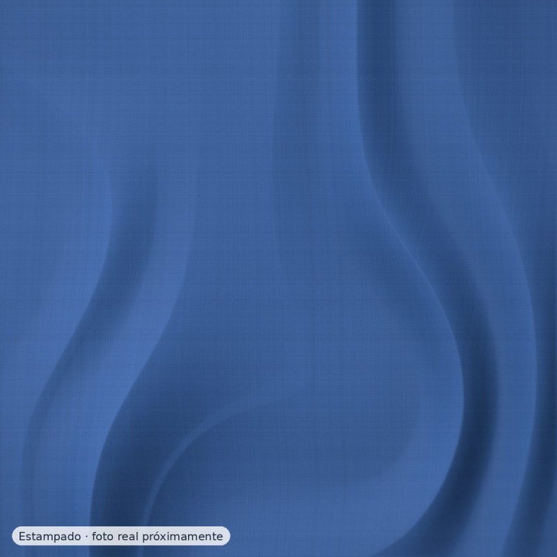 Percal estampado dulce pradera azul — 100% algodón