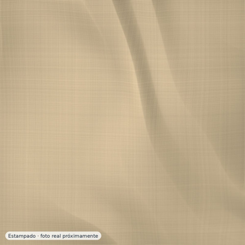 Percal estampado geométrico retro beige — 100% algodón