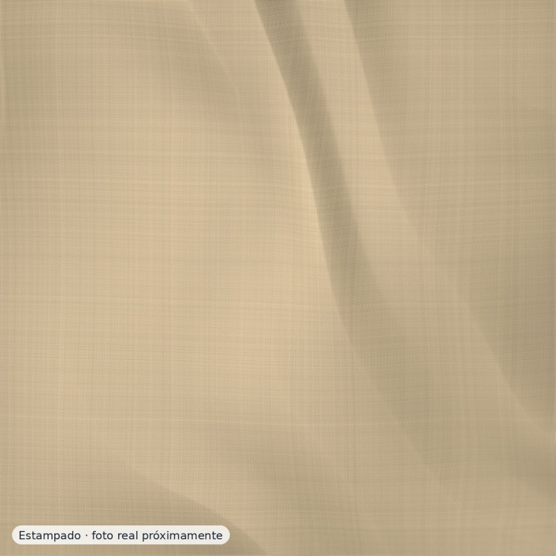 Percal estampado geométrico retro beige — 100% algodón