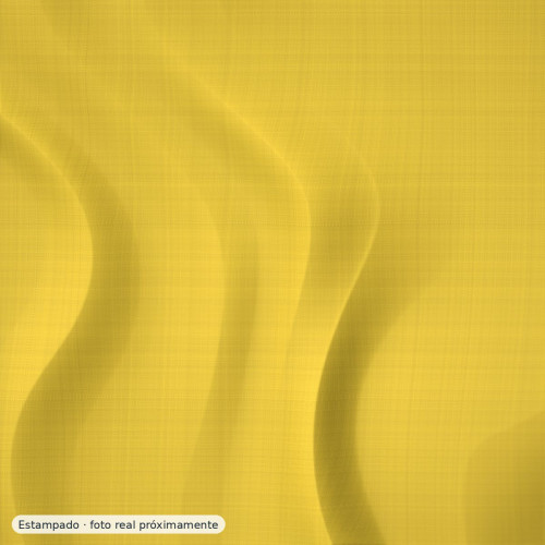 Percal estampado jardín de Versalles amarillo pastel — 100% algodón