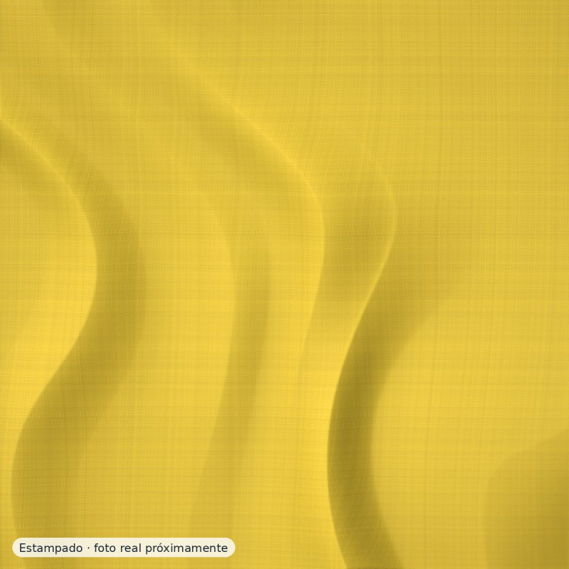 Percal estampado jardín de Versalles amarillo pastel — 100% algodón