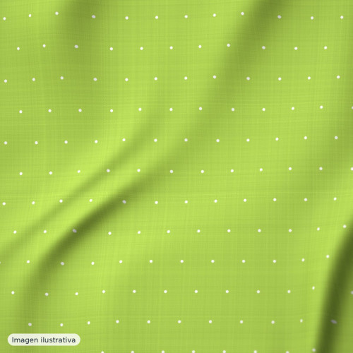 Percal estampado mini topitos lima — 100% algodón