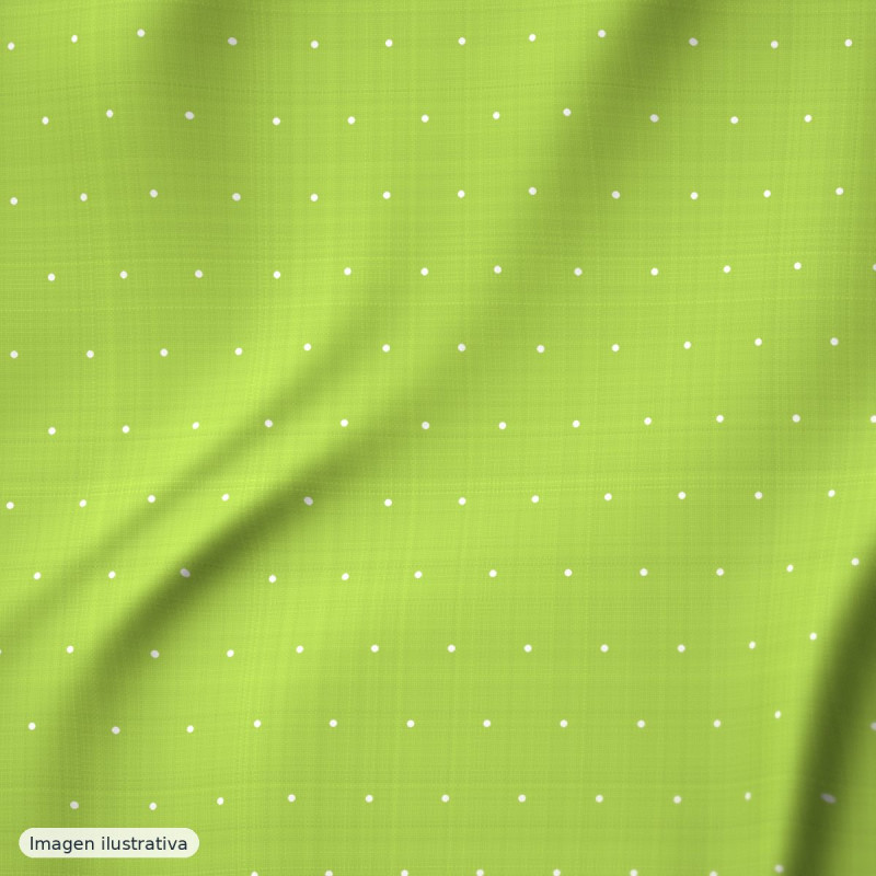 Percal estampado mini topitos lima — 100% algodón