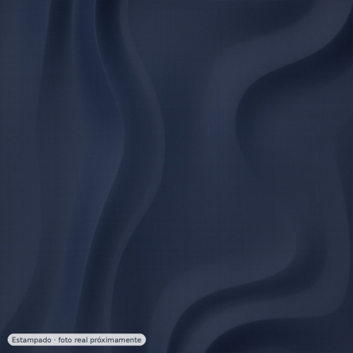 Percal estampado Nairobi azul marino — 100% algodón