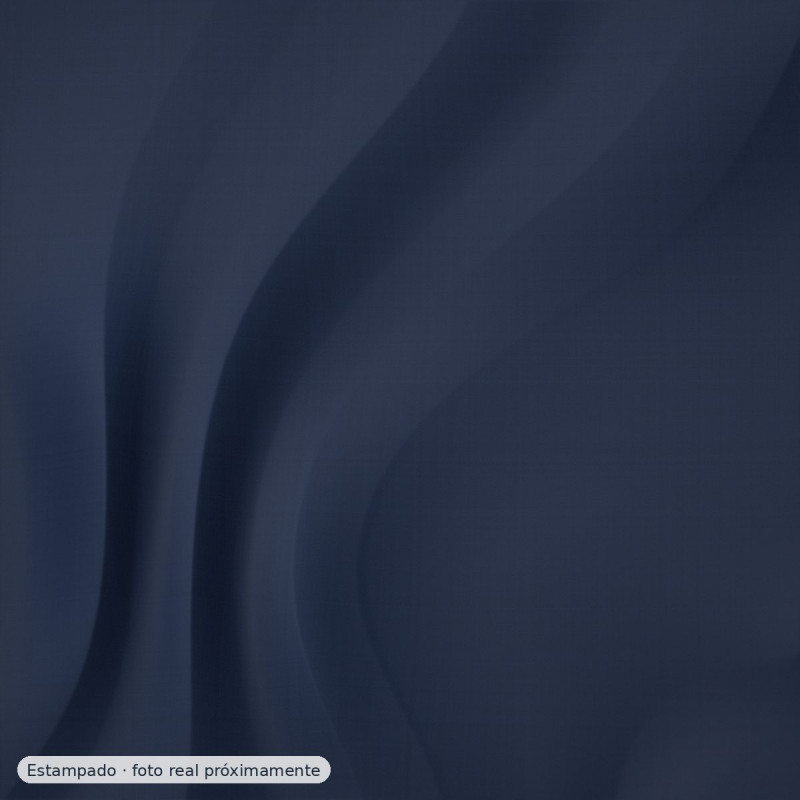 Percal estampado Nairobi azul marino gris — 100% algodón