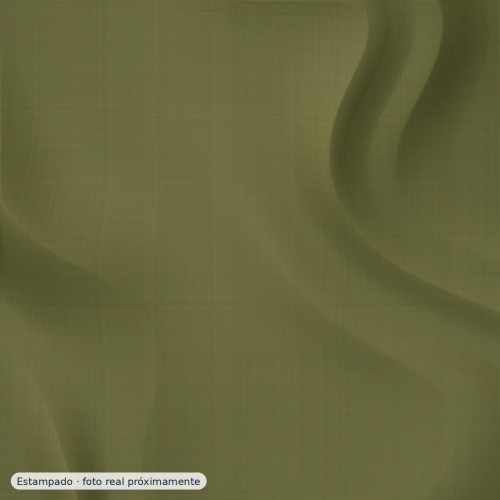 Percal estampado Nairobi verde oliva blanco — 100% algodón