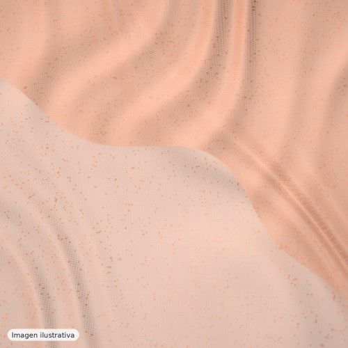 Plumeti papaya blanco — 65% poliéster