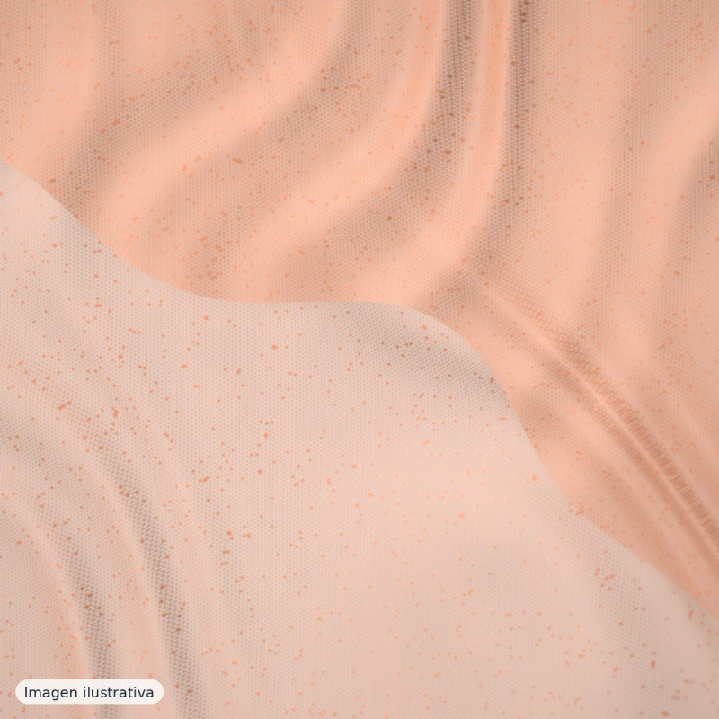 Plumeti papaya blanco — 65% poliéster