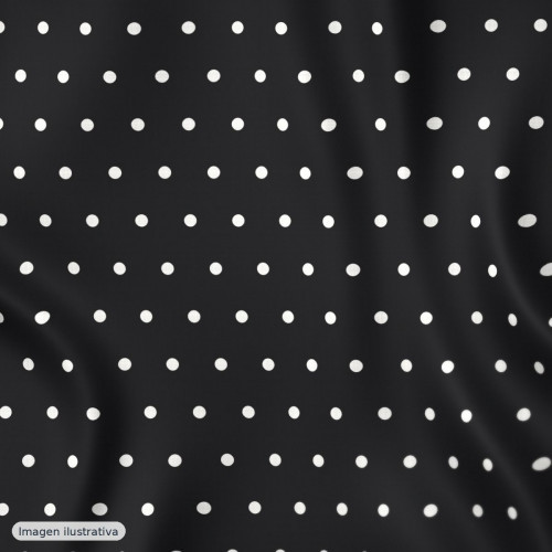 Polytecno elástico lunar negro fondo azulina — 97% poliéster