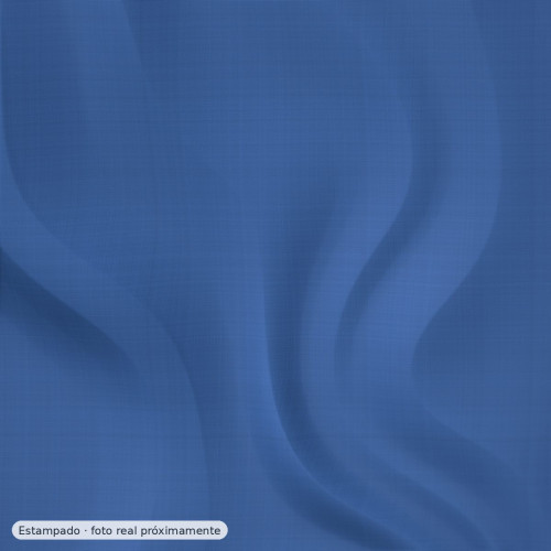 Popelín algodón estampado abanicos azul — 100% algodón