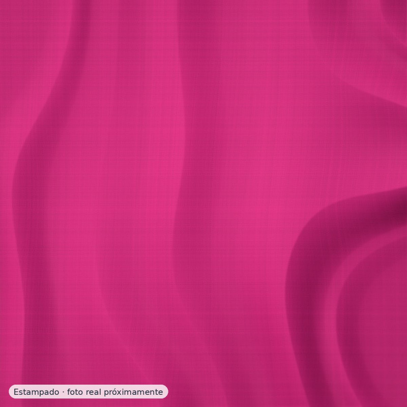 Popelín algodón estampado abanicos fucsia — 100% algodón