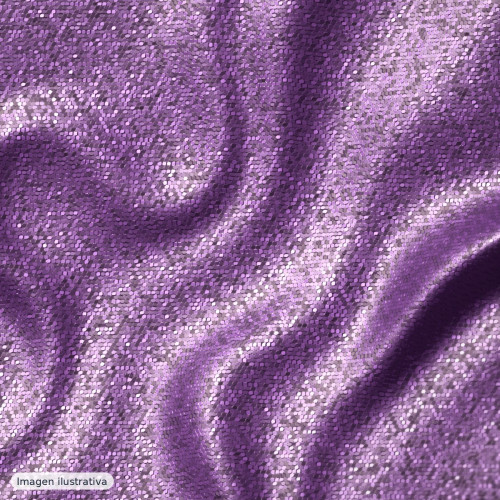 Punto de terciopelo morado con lentejuelas doradas — 100% poliéster