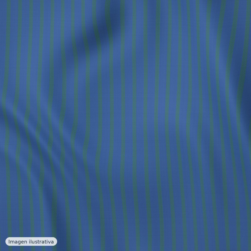 Punto rayas azules verdes — 49% viscosa