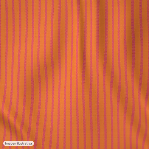 Punto rayas naranja fucsia — 49% viscosa