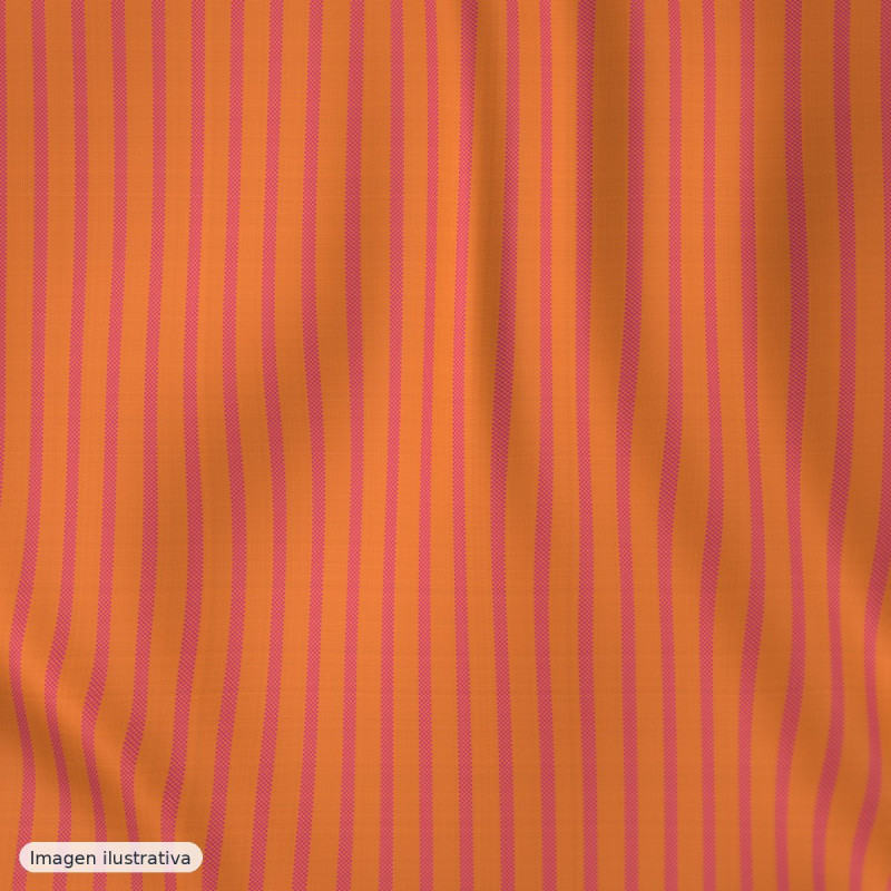 Punto rayas naranja fucsia — 49% viscosa
