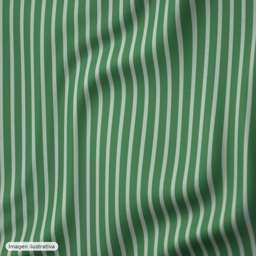 Raya campera verde strench — 95% poliéster
