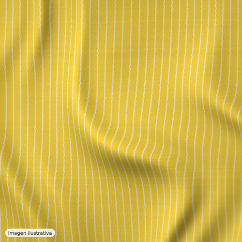 Rayas amarillo mini 2mm — 65% poliéster