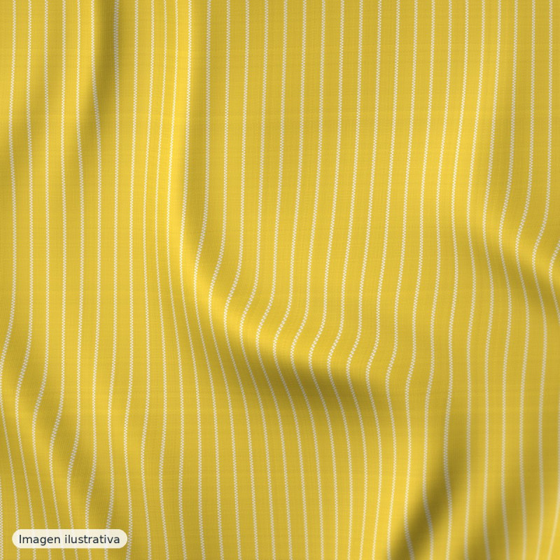 Rayas amarillo mini 2mm — 65% poliéster