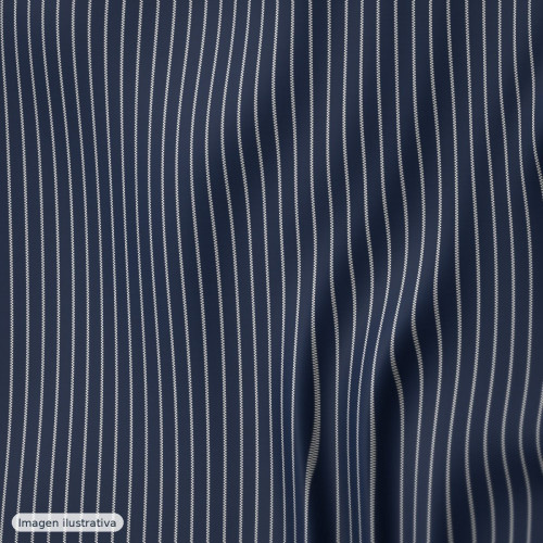 Rayas azul marino mini 2mm — 65% poliéster
