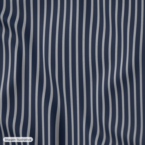 Rayas azul marino pequeño 4mm — 65% poliéster