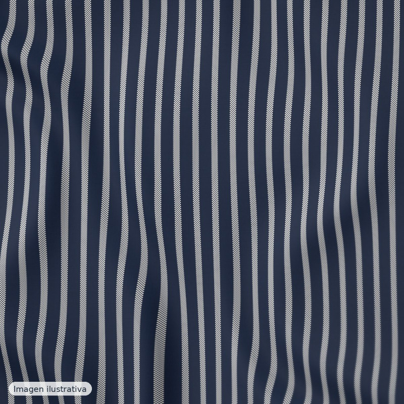 Rayas azul marino pequeño 4mm — 65% poliéster