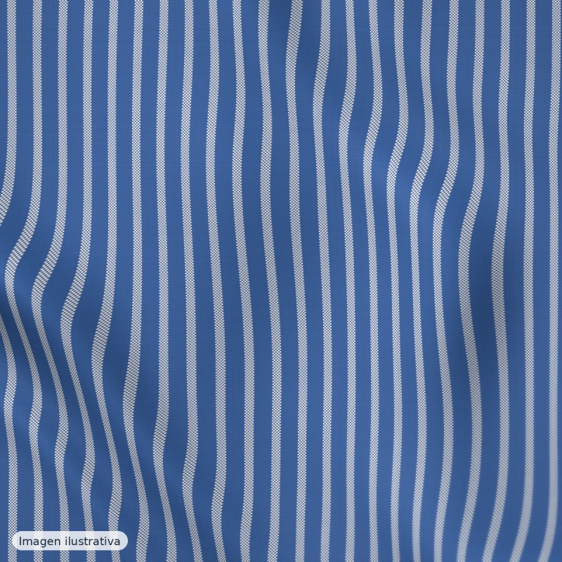 Rayas azul pequeño 4mm — 65% poliéster