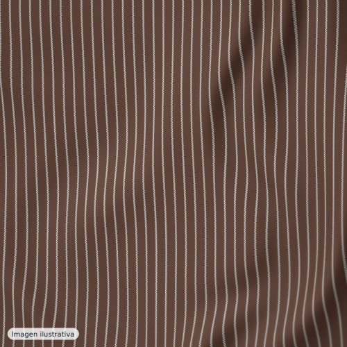 Rayas marrón mini 2mm — 65% poliéster