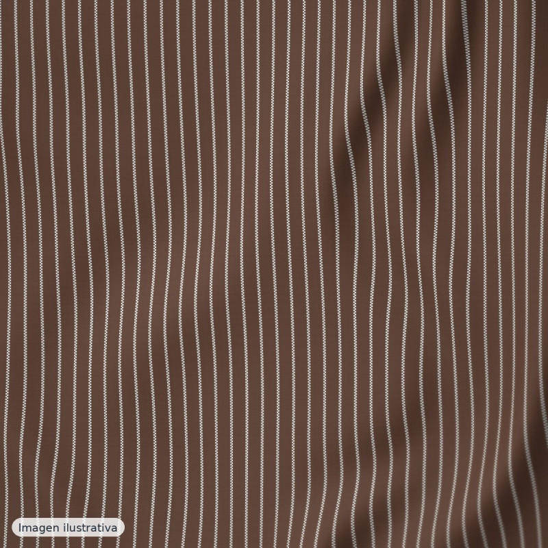Rayas marrón mini 2mm — 65% poliéster