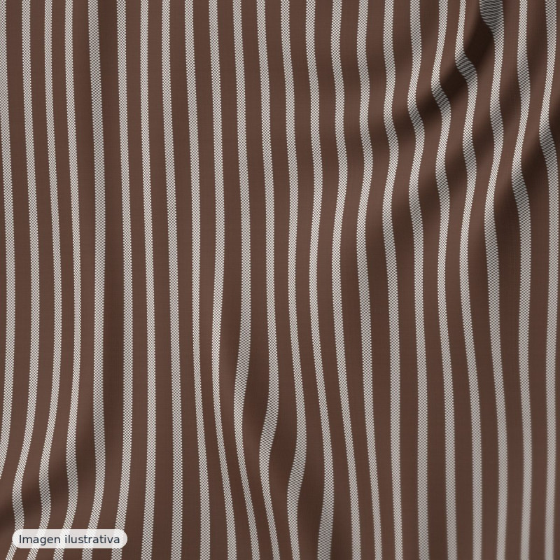 Rayas marrón pequeño 4mm — 65% poliéster