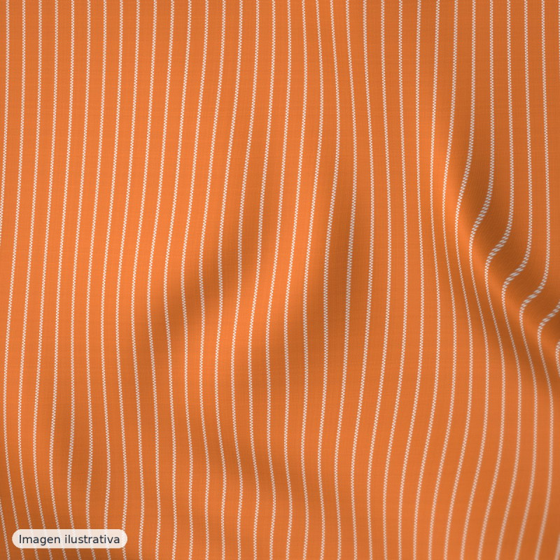 Rayas naranja mini 2mm — 65% poliéster