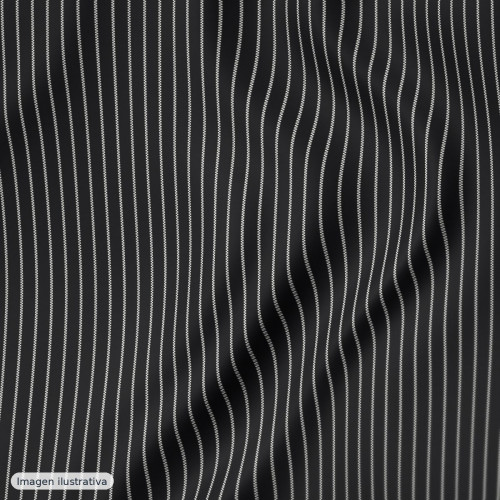 Rayas negro mini 2mm — 65% poliéster Rayas negro mini 2mm — 65% poliéster