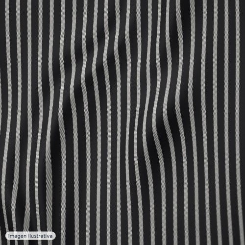 Rayas negro pequeño 4mm — 65% poliéster Rayas negro pequeño 4mm — 65% poliéster