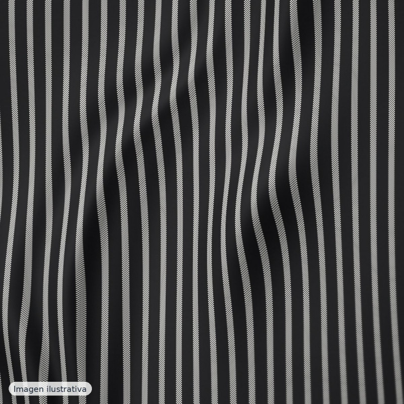 Rayas negro pequeño 4mm — 65% poliéster