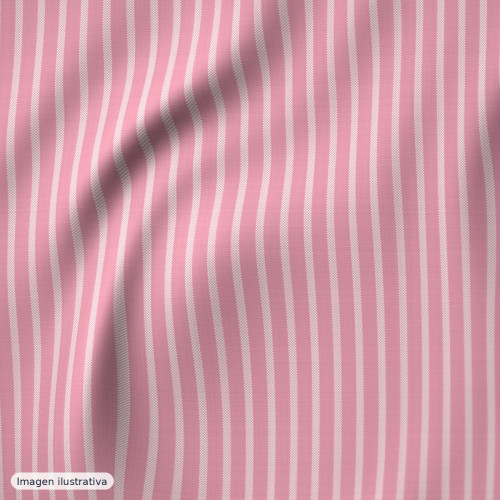 Rayas rosa pequeño 4mm — 65% poliéster Rayas rosa pequeño 4mm — 65% poliéster
