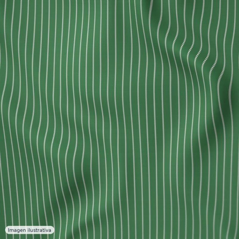Rayas verde mini 2mm — 65% poliéster