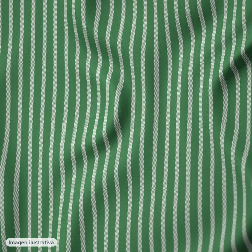 Rayas verde pequeño 4mm — 65% poliéster Rayas verde pequeño 4mm — 65% poliéster