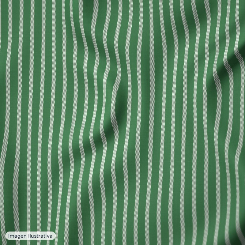 Rayas verde pequeño 4mm — 65% poliéster