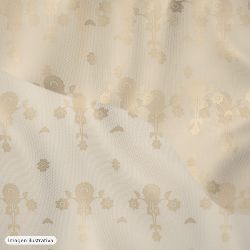 Red de ganchillo malla calada beige