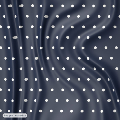 Satén crep lunar navy — 100% poliéster