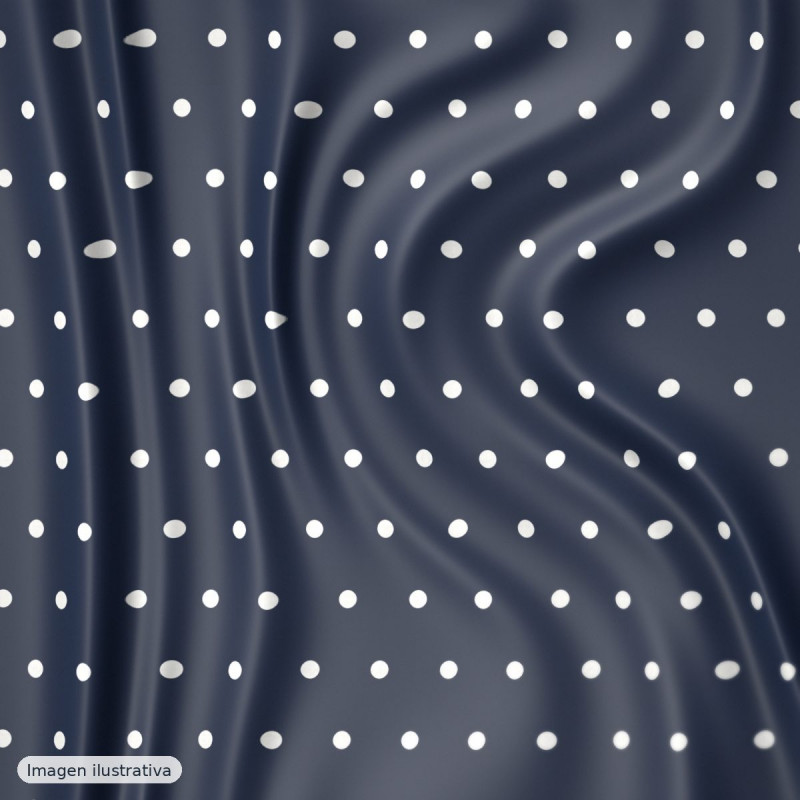 Satén crep lunar navy — 100% poliéster