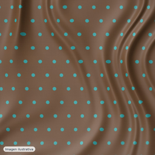 Satén crep turquesa lunar tabaco — 100% poliéster