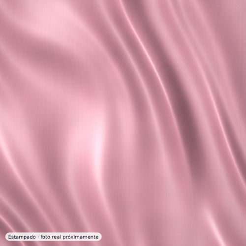 Satén estampado cachemira rosa — 100% poliéster