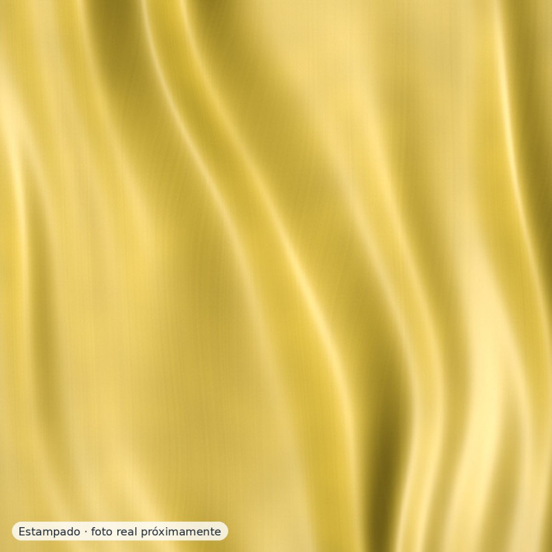 Satén estampado dalias amarillo — 100% poliéster