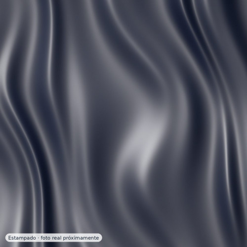 Satén estampado fondo azul noche — 100% poliéster