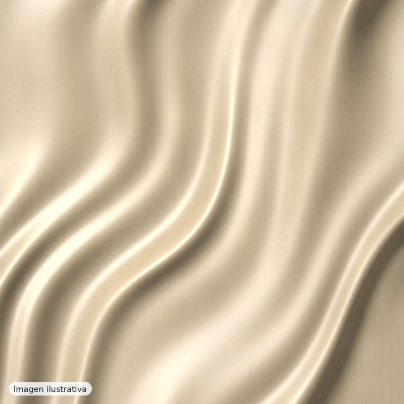 Satén fino de poliéster beige — 100% poliéster