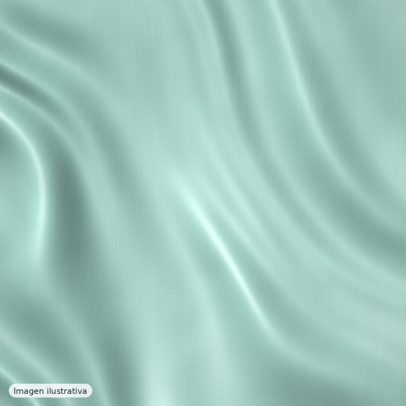 Satén fino de poliéster verde agua — 100% poliéster