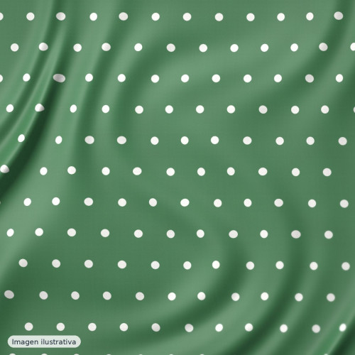 Saten licra lunares fondo verde andalucia oscuro — 95% poliéster Saten licra lunares fondo verde andalucia oscuro — 95% poliéster